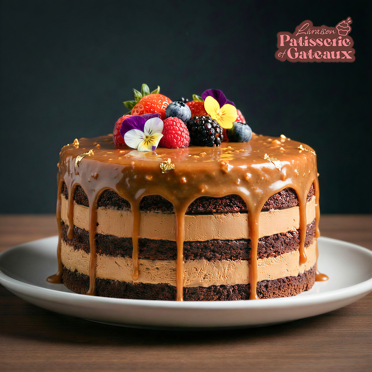 Gâteau Caramel & Noisette 8-10 personnes