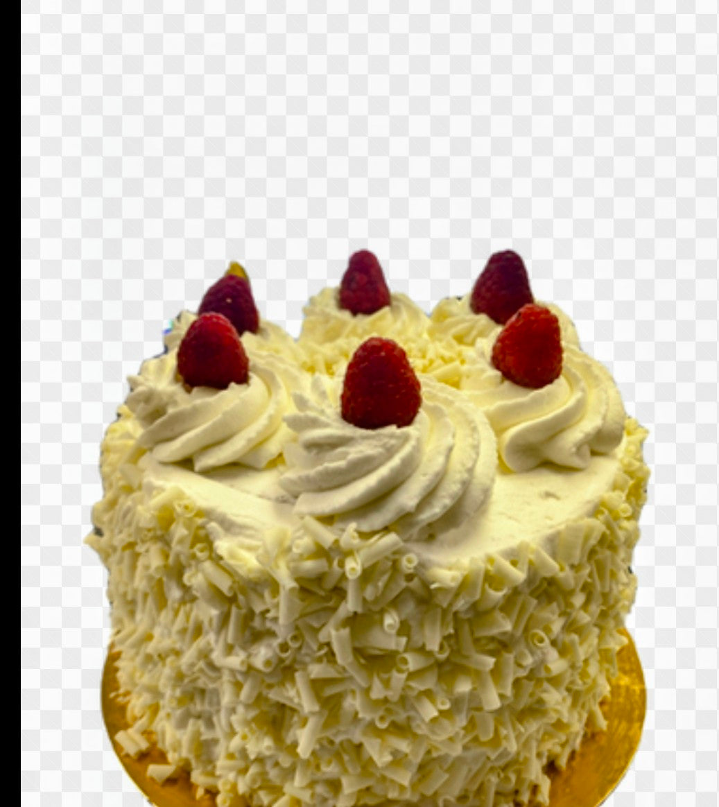 Gateau flocons framboises 8-10 portions.