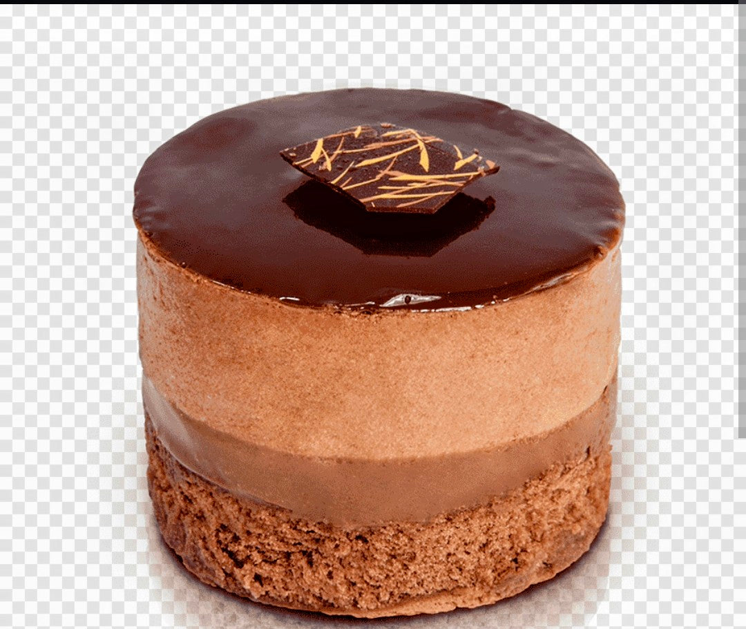 Mousse au chocolat-caramel