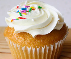 Cupcake vanille bonbon 6 unités.