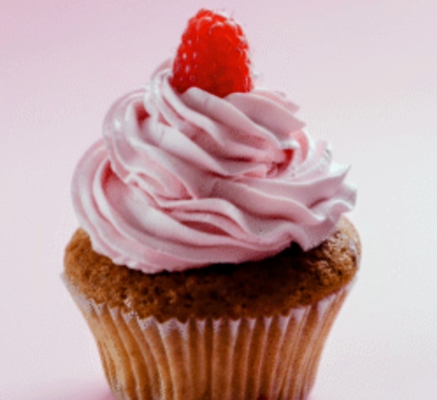 Cupcake framboise 6 unités.