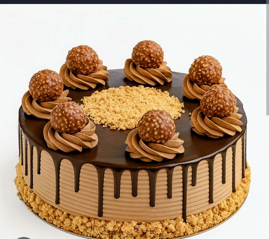 Gateau ferrero rocher 8-10 portions.